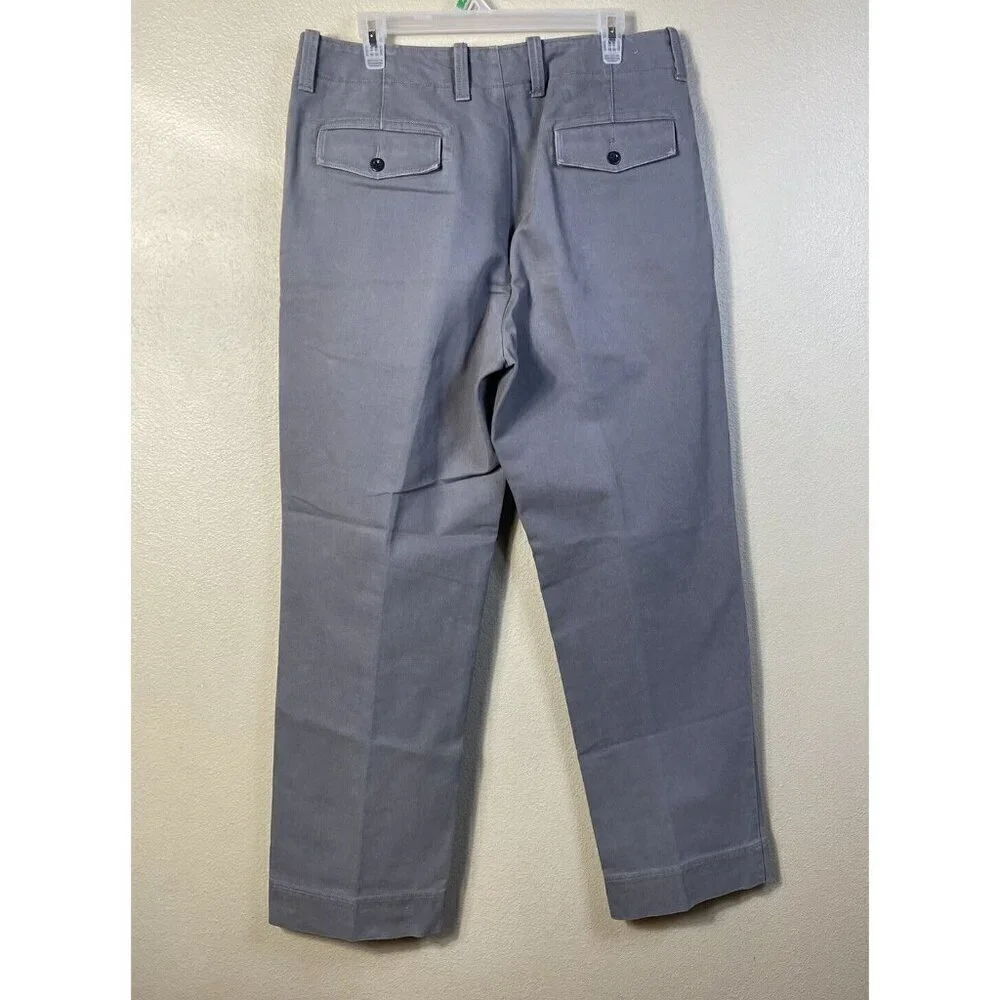 J Crew Men's Pants Gray Size 33x32 100% Cotton Casual Khakis Style 63083